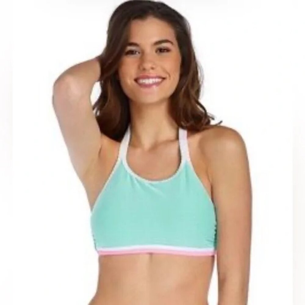 So JUNIOR size S(3-5) M(7-9) XL(15-17) Swim Pop Stitch Ribbed High Neck